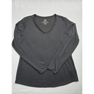 KÜHL Juniper Long Sleeve Shirt Women's Large Black V-Neck Performance Top